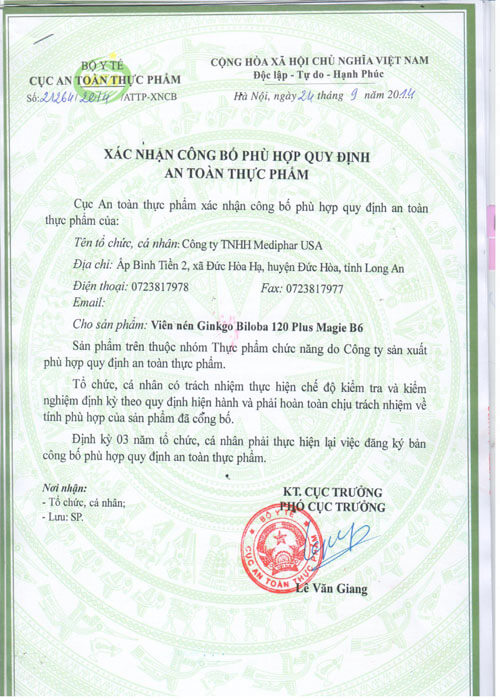 GINKGO BILOBA 120 PLUS MAGIE B6 - HỘP 10 VỈ X 10 VIÊN NANG MỀM