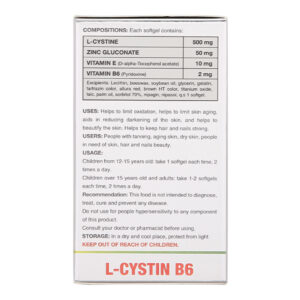 L-CYSTIN B6: 10 X 10 VIÊN NANG MỀM