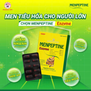 MENPEPTINE ENZYME - HỘP 1 CHAI 60 VIÊN