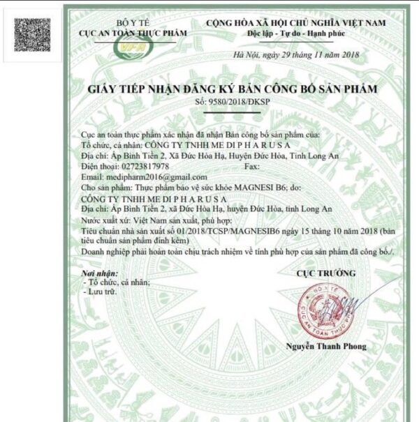 MAGNESI B6 CHAI 120 VIÊN NÉN